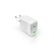 Puro MiniPro 35W GaN 2xUSB-C fali töltő - Fehér