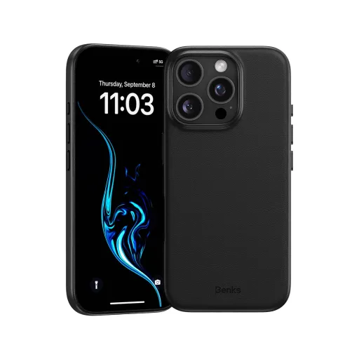 Benks Magnetic Vita Pro Szilikon tok iPhone 16 Pro fekete tok