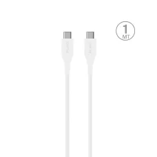 Puro Plain USB-C - USB-C 2A 1m kábel - Fehér