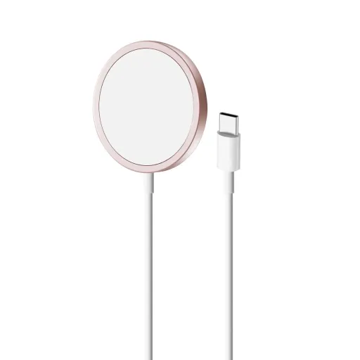 Puro Magnetic Wireless Induction Charging Station USB-C, MagSafe compatible, 1m, pink