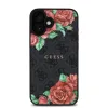 Guess PU Leather 4G Roses MagSafe tok iPhone 16-hoz fekete - 1. kép