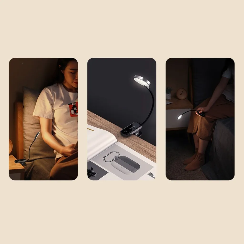 Baseus LED mini olvasólámpa szürke (DGRAD-0G) - 13