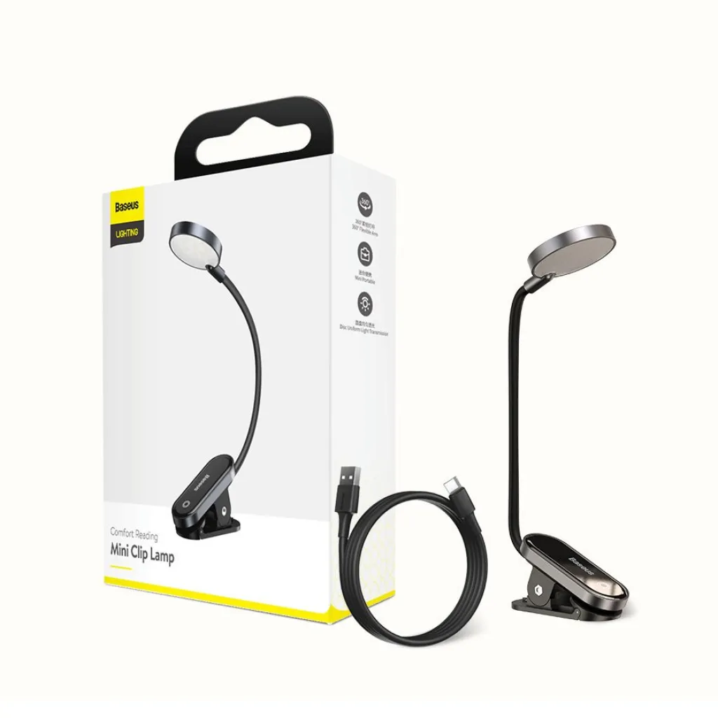 Baseus LED mini olvasólámpa szürke (DGRAD-0G) - 15