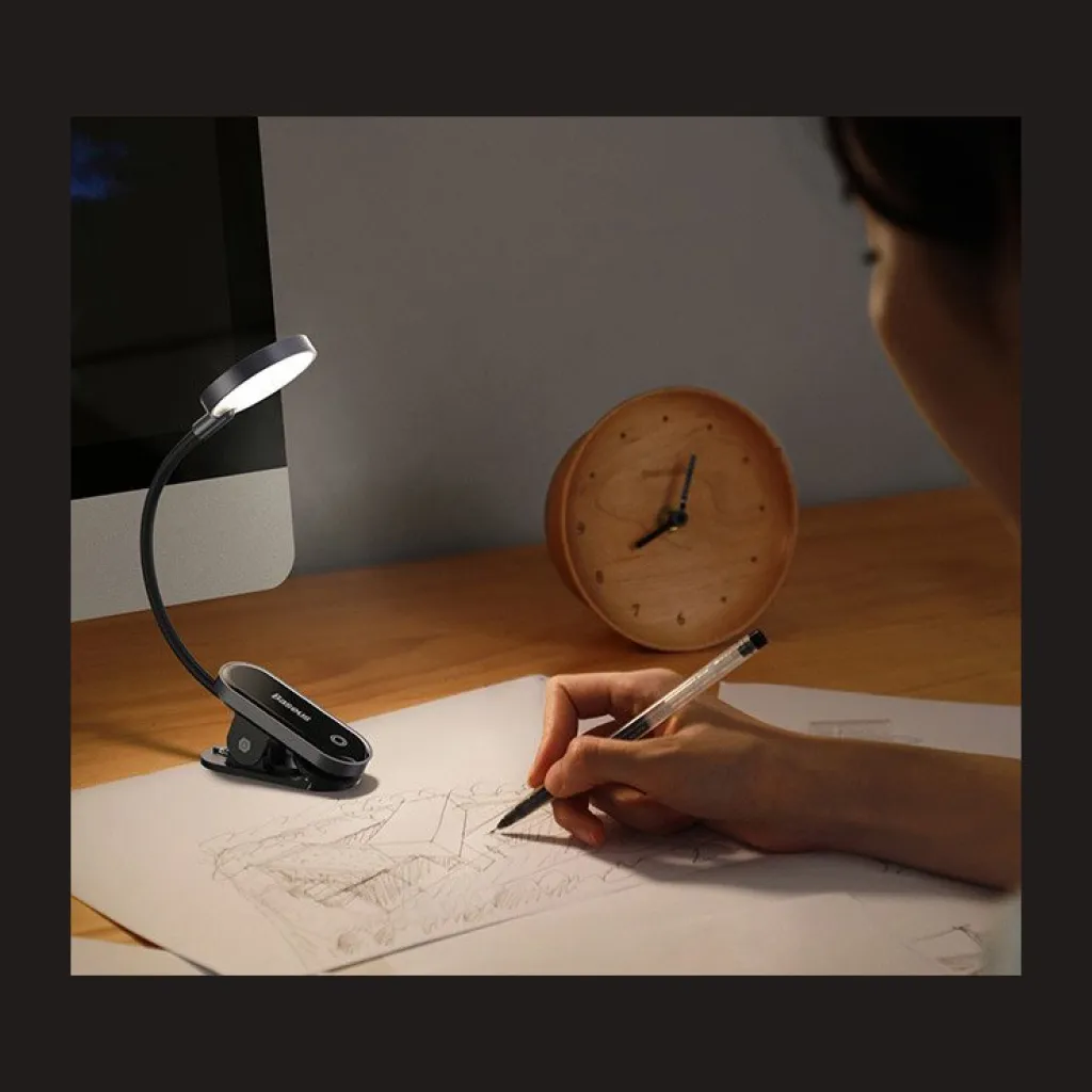 Baseus LED mini olvasólámpa szürke (DGRAD-0G) - 18