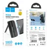 Power Bank HOCO - 5 000 mAh beépített Type C csatlakozóval J106 fekete - 2. kép