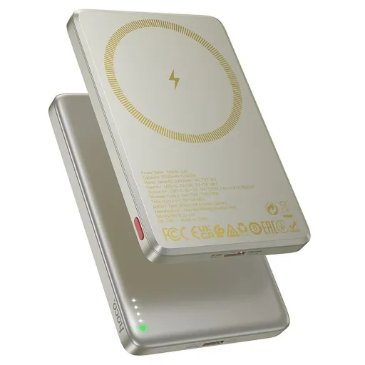 HOCO powerbank 5000 mAh kompatibilis MagSafe PD QC 2A 20W Q26 titán arany