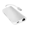 Satechi Aluminium Type-C Multi-Port Adapter (HDMI 4K,3x USB 3.0,MicroSD,Ethernet) - Silver - 0. kép