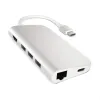 Satechi Aluminium Type-C Multi-Port Adapter (HDMI 4K,3x USB 3.0,MicroSD,Ethernet) - Silver - 4. kép
