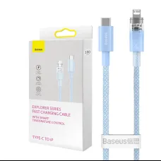 Baseus Explorer Series USB-C / Lightning gyorstöltő kábel 1m, 20W (kék)