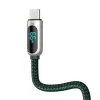 Baseus USB-C kábel kijelzővel, 66W, 2m (zöld) - 1. kép