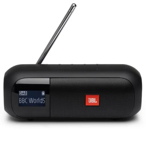 JBL Tuner 2 hordozható Bluetooth hangszóró FM/DAB/DAB+ fekete EU ( JBL-TNR2FM-BLK)