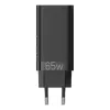  Fali töltő Vention FEDB0-EU 2xUSB-C 1xUSB-A 65W/30W/30W GaN (fekete) - 1. kép