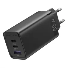  Fali töltő Vention FEDB0-EU 2xUSB-C 1xUSB-A 65W/30W/30W GaN (fekete)