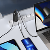  Fali töltő Vention FEDB0-EU 2xUSB-C 1xUSB-A 65W/30W/30W GaN (fekete) - 4. kép
