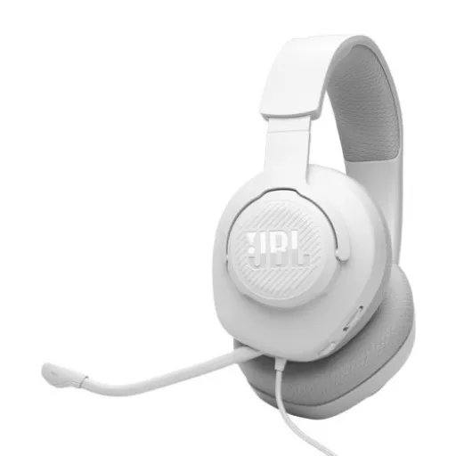JBL Quantum 100M2 Vezetékes gamer fejhallgató mikrofonnal, Fehér EU (JBL-QNTM100M2-WHT)