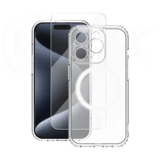 Vmax szett Mag tok + üvegfólia 2,5D prémium iPhone 15 Pro 6,1