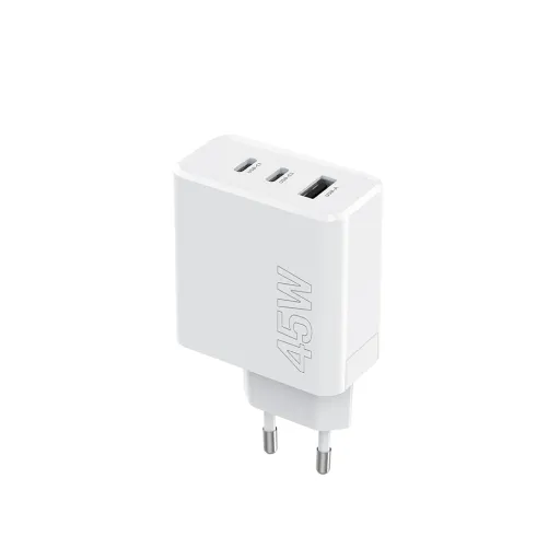 Maxlife MXTC-07-45ACC PD QC töltő 2x USB-C 1x USB 45W fehér,