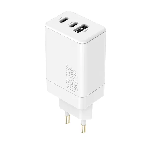 Maxlife MXTC-08-65ACC PD QC töltő 2x USB-C 1x USB 65W fehér