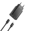 WIWU fali töltő Wi-U001 PD 20W 1x USB-C fekete + kábel USB-C - Lightning - 0. kép