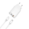 WIWU falitöltő Wi-U002 PD + QC 20W 1x USB 1x USB-C fehér + USB-C - Lightning kábel - 0. kép