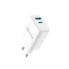 Forever TC-07-30AC PD QC töltő 1x USB-C 1x USB 30W fehér + USB-C - USB-C kábel 60W - 2. kép