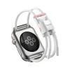 Baseus Lets go Apple Watch 3/4/5/6/7/8/SE 38/40/42 mm óraszíj méretre állítható fehér/rózsaszín (LBAPWA4-A24) - 0. kép