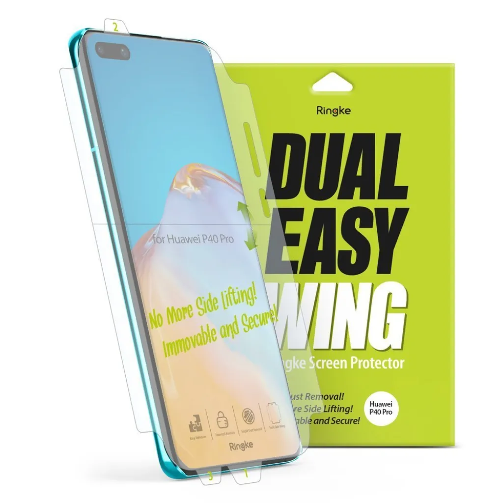 Ringke Dual Easy 2x kijelzővédő PET fólia Huawei P40 (DWHW0002) - 14