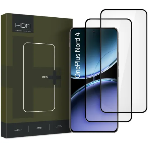 HOFI GLASS PRO+ EDZETT ÜVEG 2-PACK ONEPLUS NORD 4 FEKETE üvegfólia