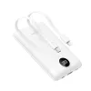 VEGER powerbank 10 000 mAh beépített kábelekkel Type C / Lightning PD QC3.0 2A 22,5W C11C (W1170) fehér - 3. kép