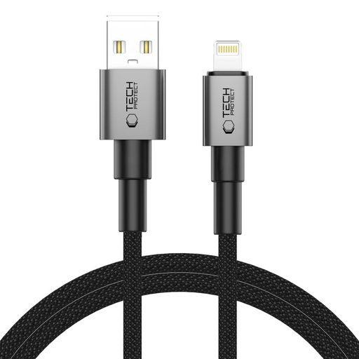 Tech-protect Ultraboost Dna Lightning Usb Kábel 15w/2.4a 100cm Vas Szürke