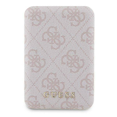 Guess Induction Powerbank 15W GUPB5FP4EMGP 5000mAh rózsaszín/bőr-fém logós MagSafe
