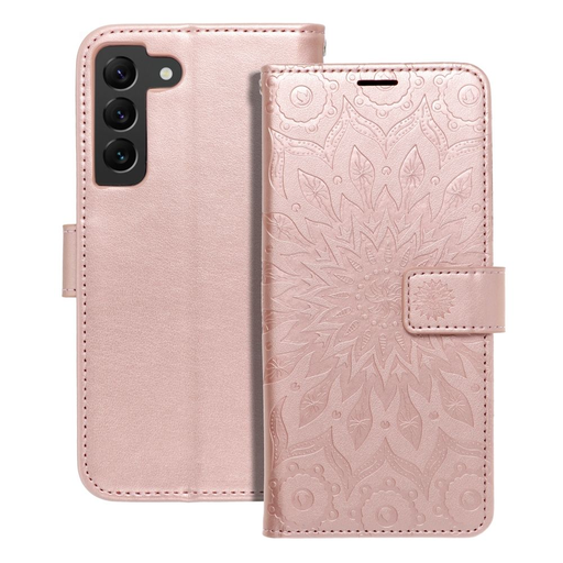 MEZZO fliptok Samsung Galaxy S22 mandala rózsaarany tok MEZZO fliptok Samsung Galaxy S22 mandala rózsaarany tok