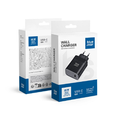 BLUE STAR utazó töltő Type C PD QC4.0 3A 45W TFB-TC-45W fekete