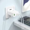 HOCO töltő 2 x Type C + USB A + kábel Type C to Type C PD QC3.0 3A 35W N33 fehér - 2. kép