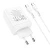 HOCO töltő 2 x Type C + USB A + kábel Type C to Type C PD QC3.0 3A 35W N33 fehér - 3. kép