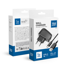 BLUE STAR LITE utazó töltő 2A 10W USB A + kábel USB A - Type C TFK-TC-1095B fekete