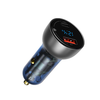 Baseus Univerzális autós töltő USB / USB Type C 65 W 5 A SCP Quick Charge 4.0 + Power Delivery 3.0 LCD kijelzővel (CCKX-C0A) - 0. kép