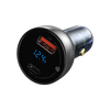 Baseus Univerzális autós töltő USB / USB Type C 65 W 5 A SCP Quick Charge 4.0 + Power Delivery 3.0 LCD kijelzővel (CCKX-C0A) - 2. kép