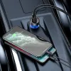 Baseus Univerzális autós töltő USB / USB Type C 65 W 5 A SCP Quick Charge 4.0 + Power Delivery 3.0 LCD kijelzővel szürke (CCKX-C0G) - 4. kép