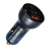 Baseus Univerzális autós töltő USB / USB Type C 65 W 5 A SCP Quick Charge 4.0 + Power Delivery 3.0 LCD kijelzővel + Type-C kábel szürke (TZCCKX-0G) - 1. kép