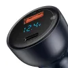 Baseus Univerzális autós töltő USB / USB Type C 65 W 5 A SCP Quick Charge 4.0 + Power Delivery 3.0 LCD kijelzővel + Type-C kábel szürke (TZCCKX-0G) - 4. kép