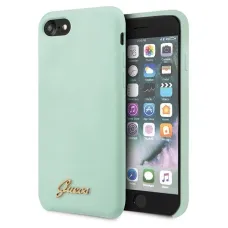 Guess iPhone 7/8/SE 2020/2022 tok  Silicone Vintage zöld színben arany logóval (GUHCI8LSLMGGR)