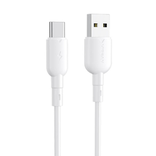 USB és USB-C kábel VFAN Színes X11, 3A, 1m (fehér),