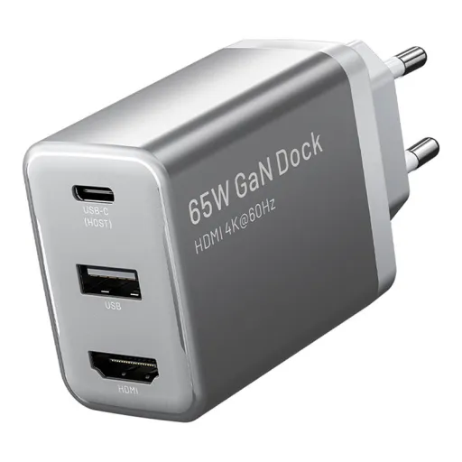 3-port USB(C+A)+HDMI GaN Dock (60W/5W/4K@60Hz)