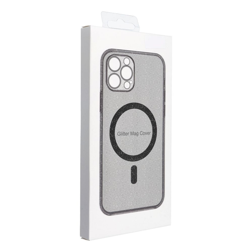CLEAR MAG COVER tok kameravédelemmel, MagSafe kompatibilis, IPHONE 16 fekete csillám tok CLEAR MAG COVER tok kameravédelemmel, MagSafe kompatibilis, IPHONE 16 fekete csillám tok