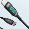 BlitzWolf BW-TC23 USB-C - USB-C töltőkábel kijelzővel, 100W, 0.9m (fekete) - 3. kép