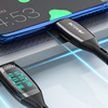 BlitzWolf BW-TC23 USB-C - USB-C töltőkábel kijelzővel, 100W, 0.9m (fekete) - 4. kép