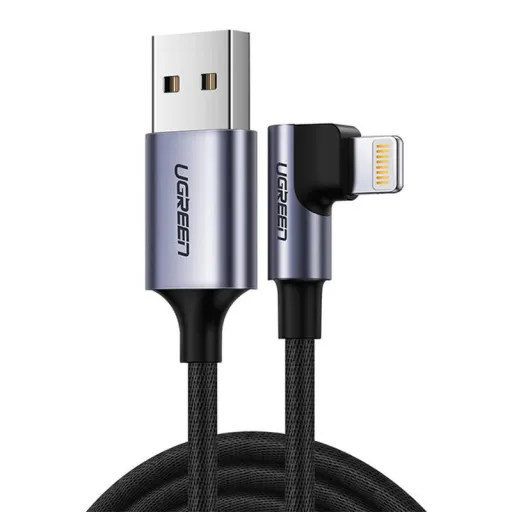 UGREEN US299 USB Lightning hajlított kábel, MFi, 1m (fekete) kábel