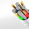 USB és Lightning kábel VFAN X03, 3A, 1m (fehér) - 2. kép