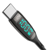 BlitzWolf BW-TC23 USB-C - USB-C töltőkábel kijelzővel, 100W, 1,8 m (fekete) - 4. kép